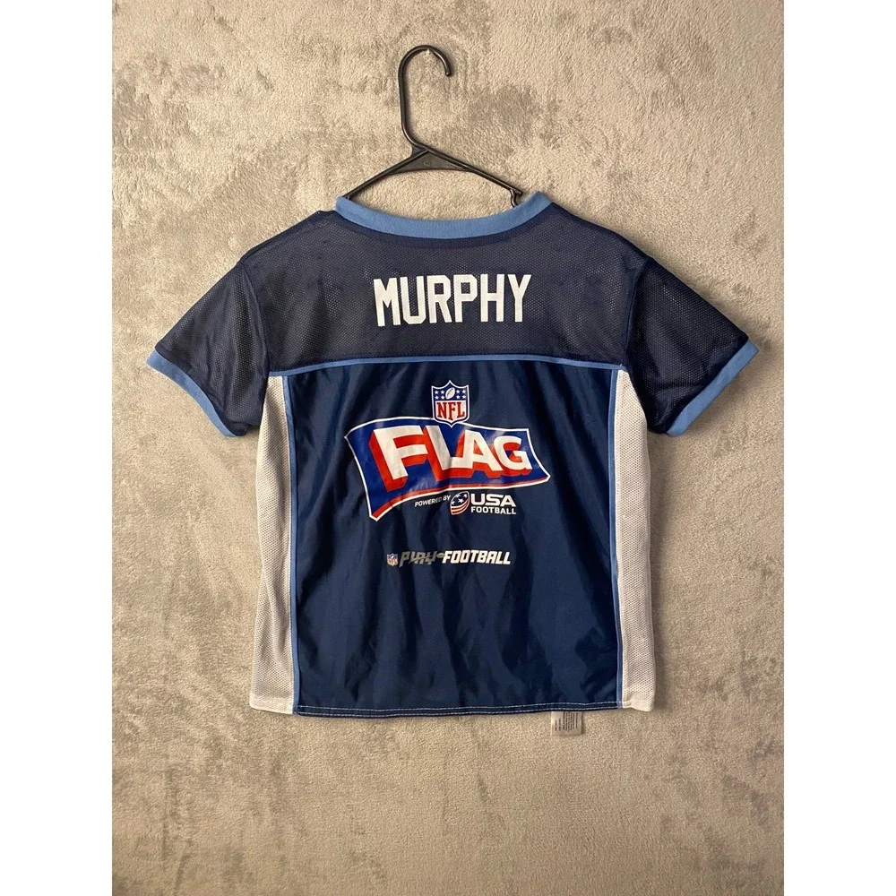 NFL Tennessee Titans Reversible Flag Football Jersey Youth Large Blue White